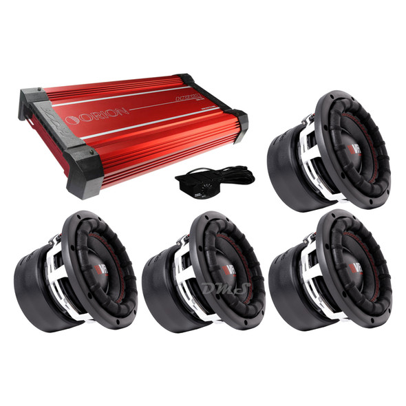 VFL Audio VFL 8 V2 Package | Four 8" 1600W D2 Subwoofers & Orion HCCA3000.1DSPLX Amplifier