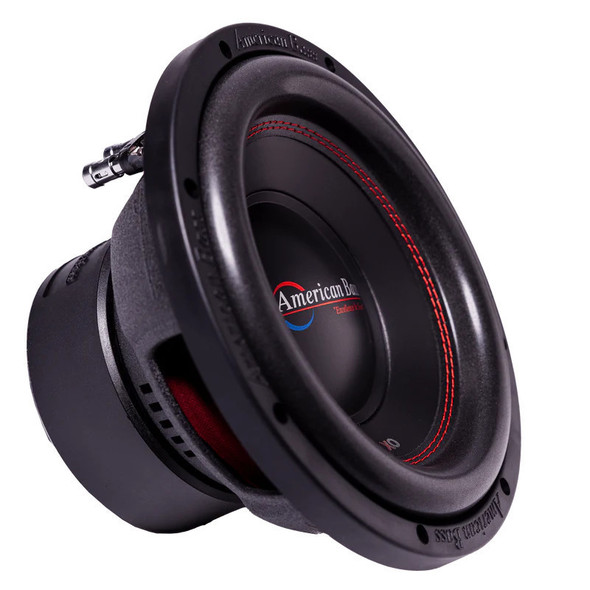 American Bass XO 10 V2 Package | 10" 600W D4 Subwoofer & DB Drive DX-A601 Amplifier ANGLED PHOTO OF SUB