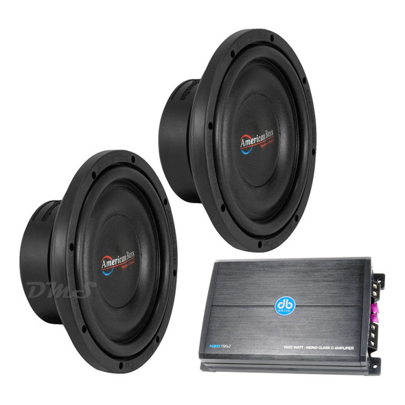American Bass SL 10 Package | Dual 10" 600W D4 Slim Subwoofers & DB Drive NEO1.5KV2 Amplifier MAIN PHOTO