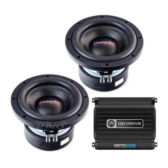 American Bass XD 8 Package | Dual 8" 900W D4 Subwoofers & DB Drive MOTO1000/1 Amplifier MAIN PHOTO