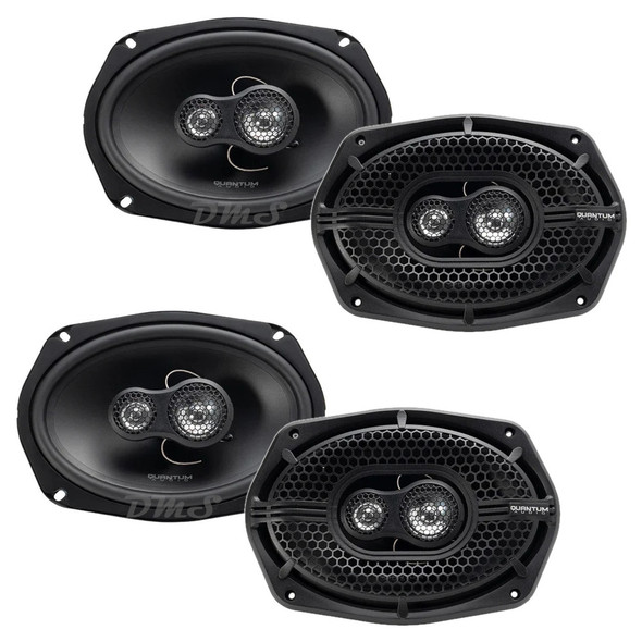 Quantum Audio QS-693 | 6x9 Inch 350W 4 Ohm 3-Way Coaxial Speakers (4 Pack) MAIN PHOTO