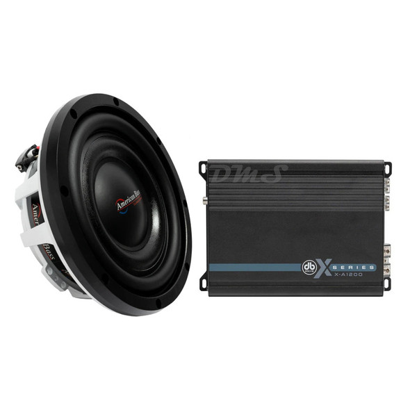 American Bass Titanium 8 Package | 8" 600W D4 Slim Subwoofer & DB Drive X-A1200 Amplifier MAIN PHOTO