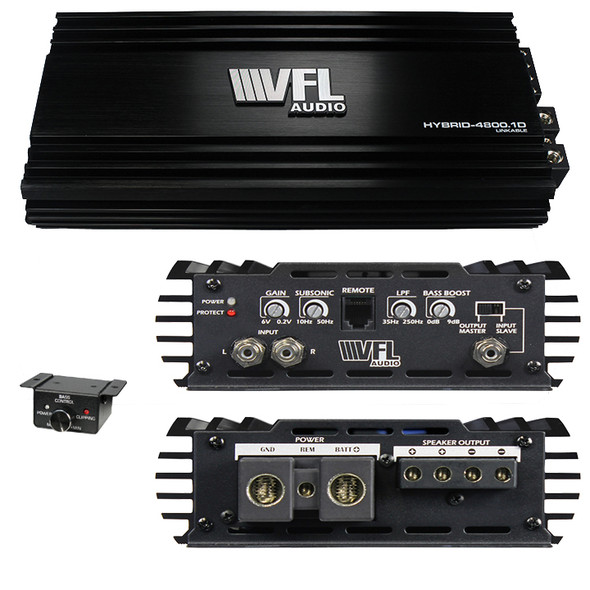 VFL Audio Hybrid-4800.1D | 4800W Max Monoblock Subwoofer Amplifier