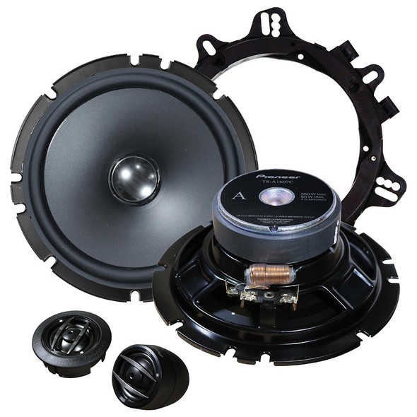 Pioneer TS-A1607C | 6.5 Inch 350W 4 Ohm 2-Way Component Speakers (Pair)