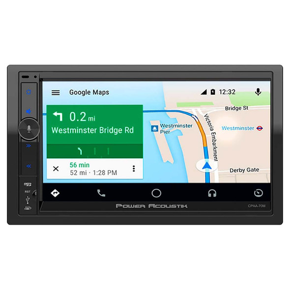 Power Acoustik CPAA-70M | 7 Inch Double Din Touchscreen Head Unit | Bluetooth Apple & Android