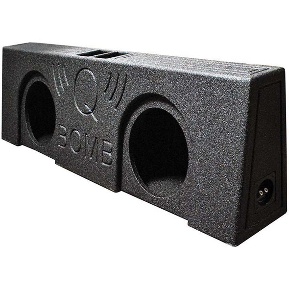 QBomb QBTRUCK212V | Dual 12 Inch Ported Vented Shallow Slim Truck Subwoofer Box