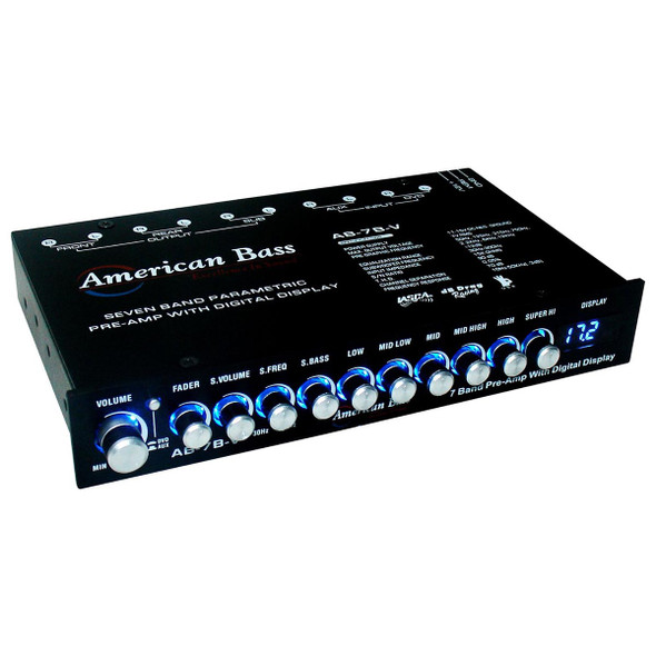 American Bass AB-7B-V | 7 Band Parametric Equalizer w/ LED Voltage Display MAIN PHOTO