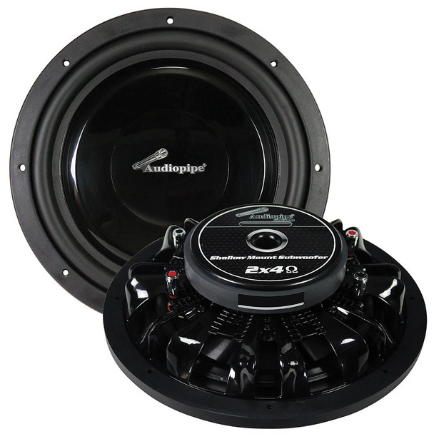 Audiopipe TS-FA100 | 10 Inch 400W DVC 4 Ohm Shallow Mount Subwoofer