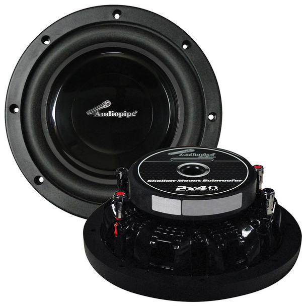 Audiopipe TS-FA80 | 8 Inch 300W DVC 4 Ohm Shallow Mount Subwoofer