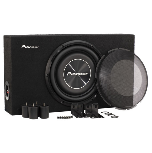 Pioneer TS-A2500LB | 1200W Max 10 Inch 2-Ohm Shallow Mount Loaded Subwoofer Enclosure