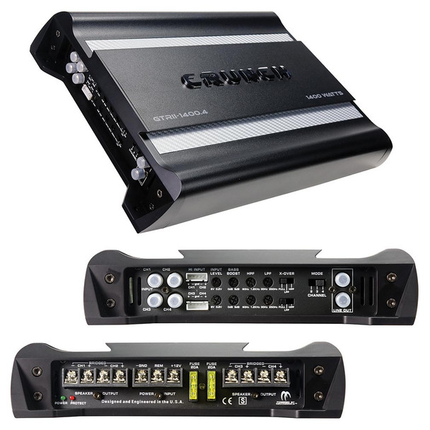 Crunch GTRII-1400.4 | 1400W Max 4 Channel Full Range Amplifier