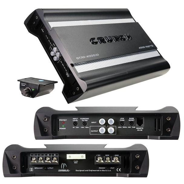 Crunch GTRII-4000.1D | 4000W Max Monoblock Subwoofer Amplifier