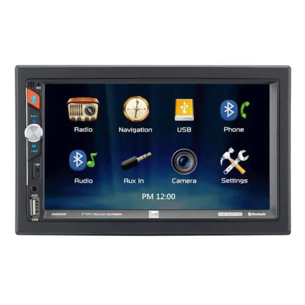 Dual DM620N | 7 Inch Double Din Touchscreen Bluetooth Head Unit Car Radio