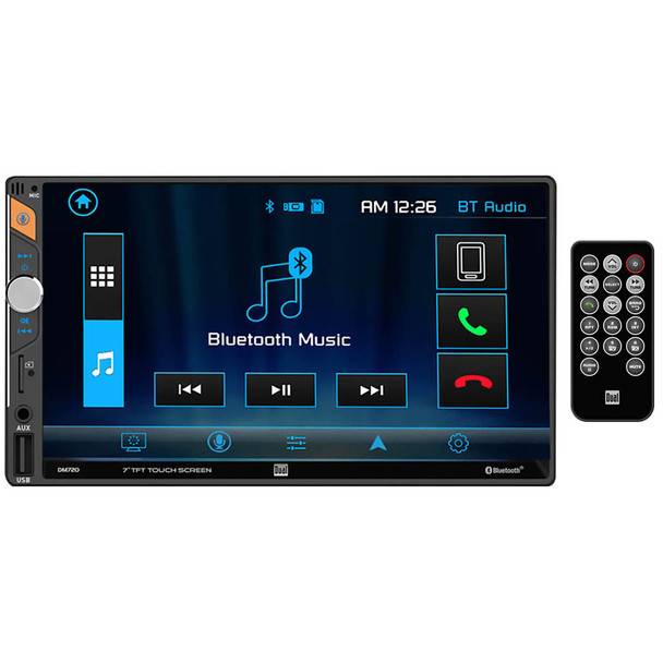 Dual DM720 | 7 Inch Double Din Touchscreen Bluetooth Head Unit Car Radio