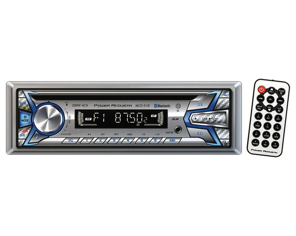Power Acoustik MCD-51B | Single Din Multi-Media Head Unit Marine Radio