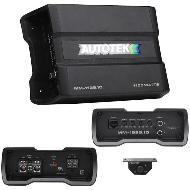 Autotek MM-1125.1D | Mean Machine 1100W Max Monoblock Subwoofer Amplifier