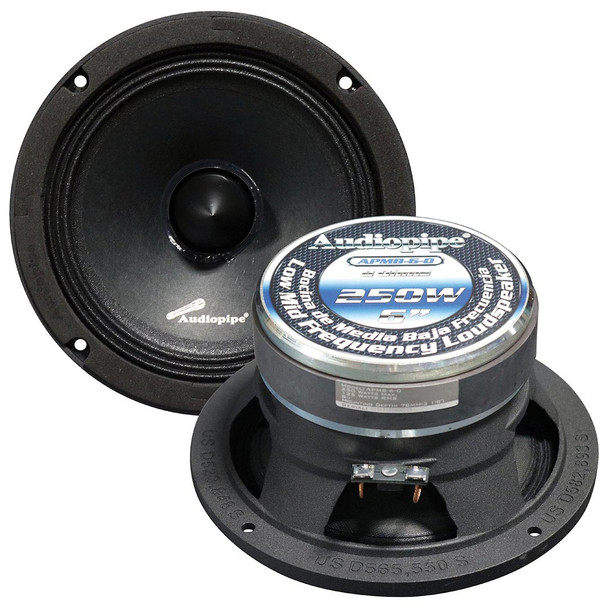 Audiopipe APMB-6D | 6 Inch 250W 8 Ohm Pro Audio Speaker (Single)