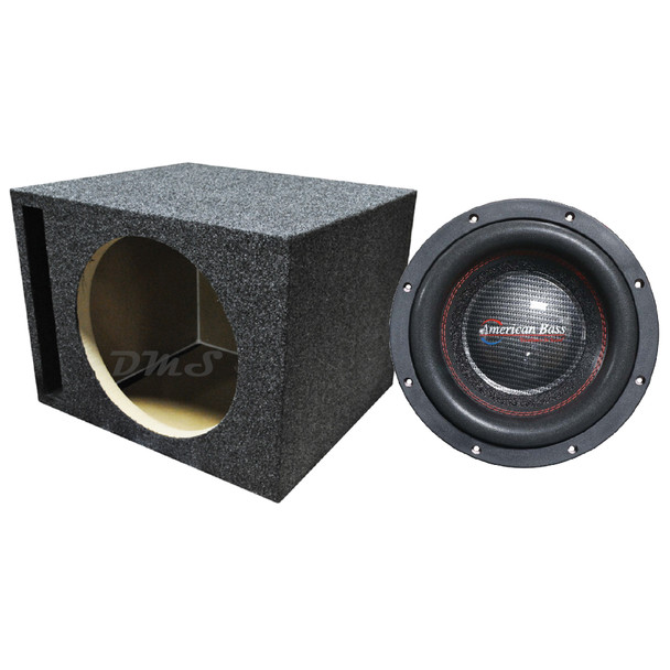 American Bass HAWK 10 Package | 10 Inch 3000W DVC 4 Ohm Subwoofer & QPower HD Ported Box