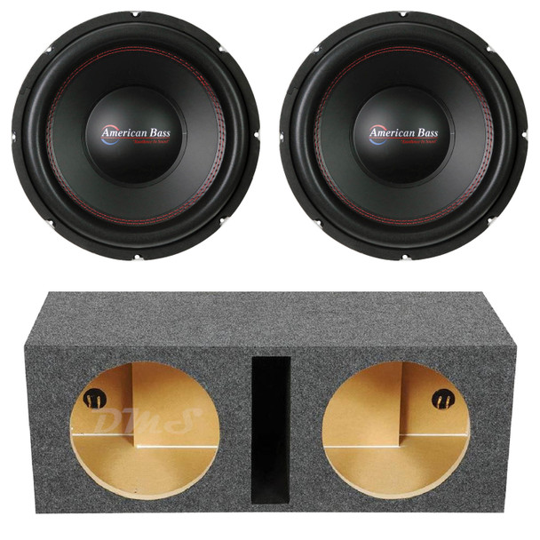 American Bass TITAN 12 Package | Dual 12" 1600W D4 Subwoofers & QPower HD Ported Box