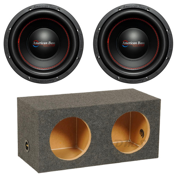American Bass XO 10 Package | Dual 10" 600W D4 Subwoofers & QPower HD Sealed Box
