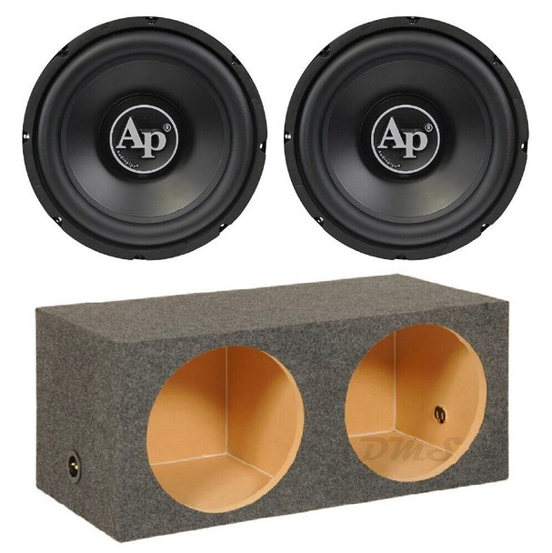 Audiopipe TS-PP3-15-D4 Package | Dual 15 Inch 1800W DVC 4 Ohm Subwoofers & QPower HD Sealed Box