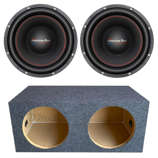 American Bass XD 12 Package | Dual 12 Inch 1000W DVC 4 Ohm Subwoofers & QPower HD Sealed Box American Bass XD 12 Package | Dual 12 Inch 1000W DVC 4 Ohm Subwoofers & QPower HD Sealed Box