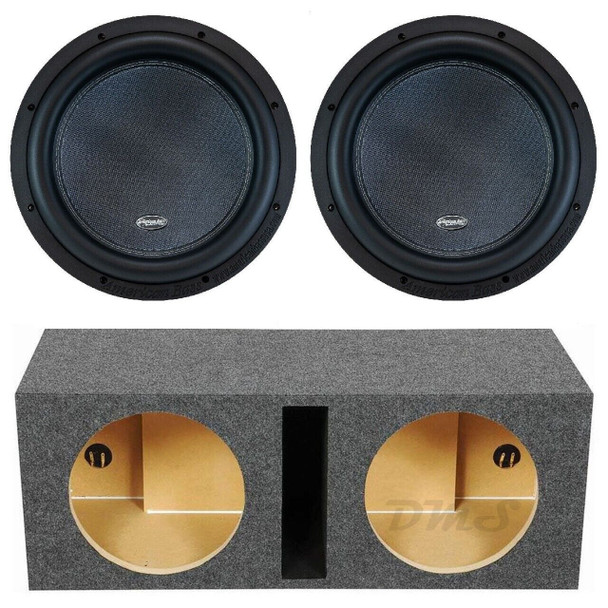 American Bass XR 12 Package | Dual 12 Inch 2400W DVC 4 Ohm Subwoofers & QPower HD Ported Box