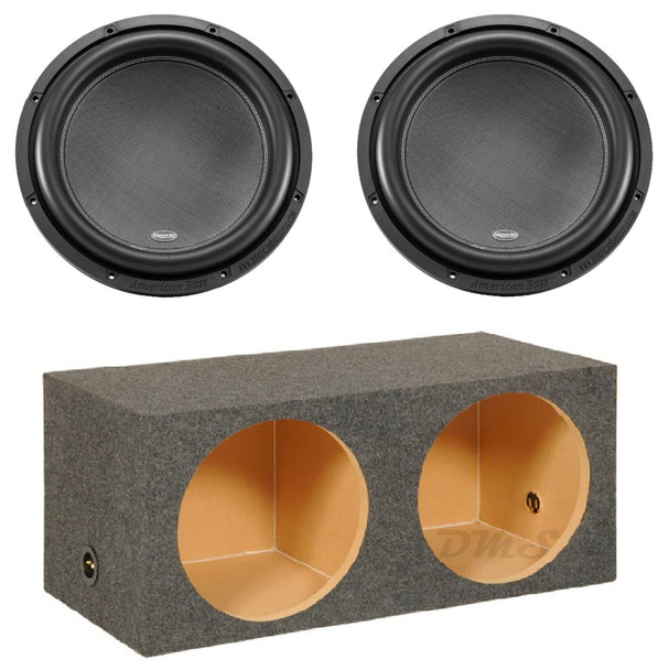 American Bass XR 15 Package | Dual 15" 3000W D2 Subwoofers & QPower HD Sealed Box