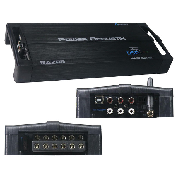 Power Acoustik Razor 2000W Max 4 Channel Full Range Amplifier w/ Built-In DSP | RZ42000DSP
