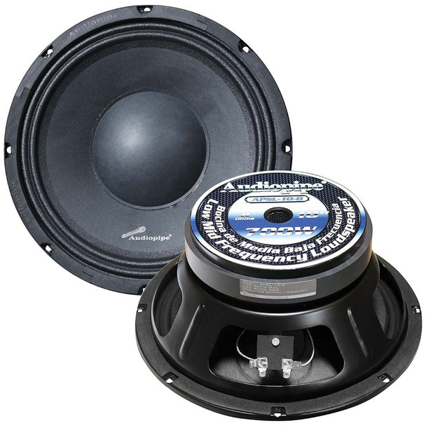 Audiopipe APSL-10-D | 10 Inch 700W 8 Ohm Pro Audio Mid-Bass Speaker (Single)