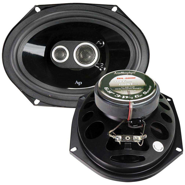 Audiopipe CPL 6x8 Inch 150W 4 Ohm 3-Way Coaxial Speakers | CPL6800 (Pair)