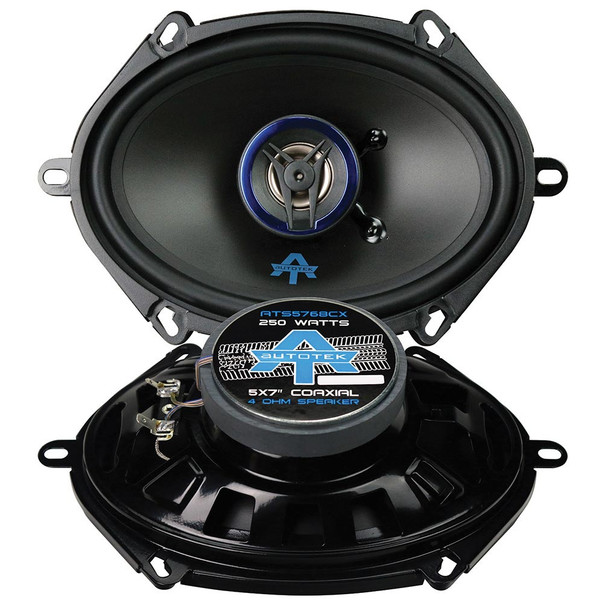 Autotek ATS5768CX | 5x7 / 6x8 Inch 250W 4 Ohm 2-Way Coaxial Speakers (Pair)