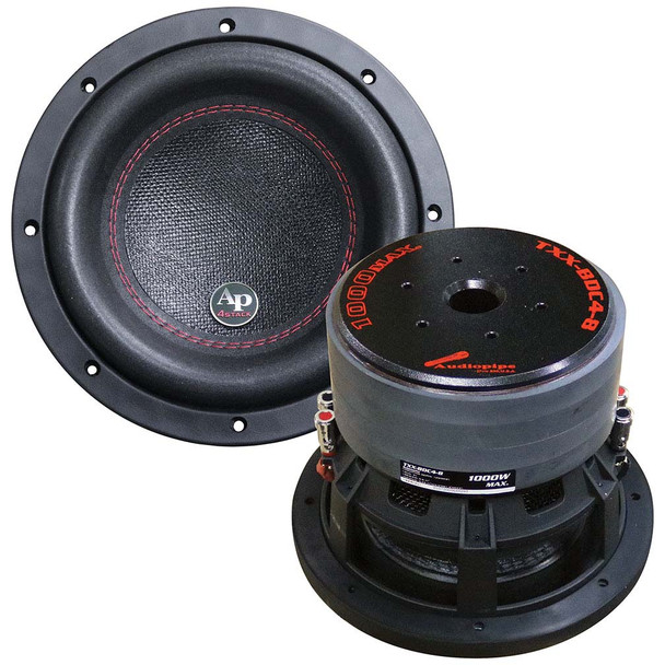 Audiopipe TXX-BDC4-8 | 8 Inch 1000W Dual 4 Ohm Subwoofer