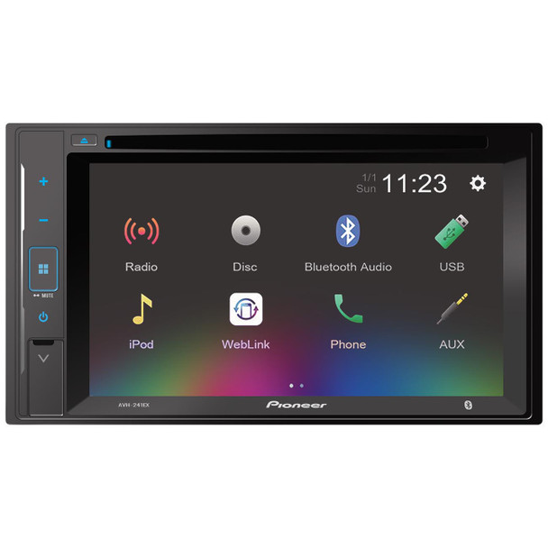 Pioneer AVH-240EX | 6.2" Double Din Touchscreen Multi-Media DVD Head Unit Car Radio