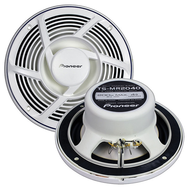 Pioneer TS-MR2040 | 8 Inch 200W Max 4 Ohm 2-Way Coaxial Marine Speakers (Pair)