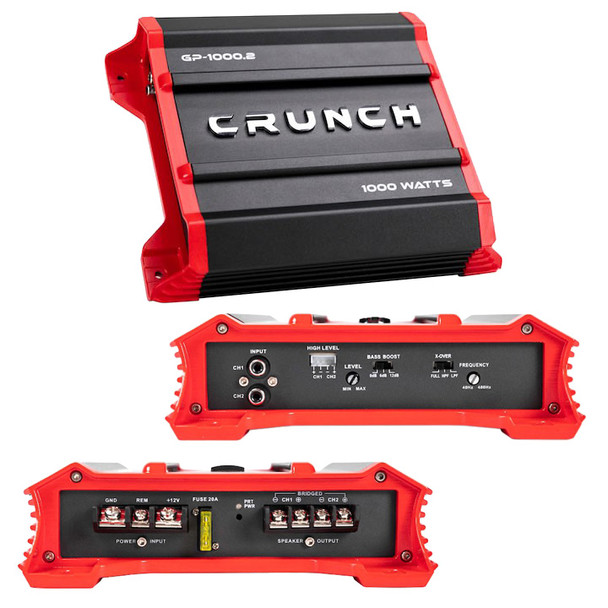 Crunch Ground Pounder GP-1000.2 | 1000W Max 2 Channel Full Range Amplifier