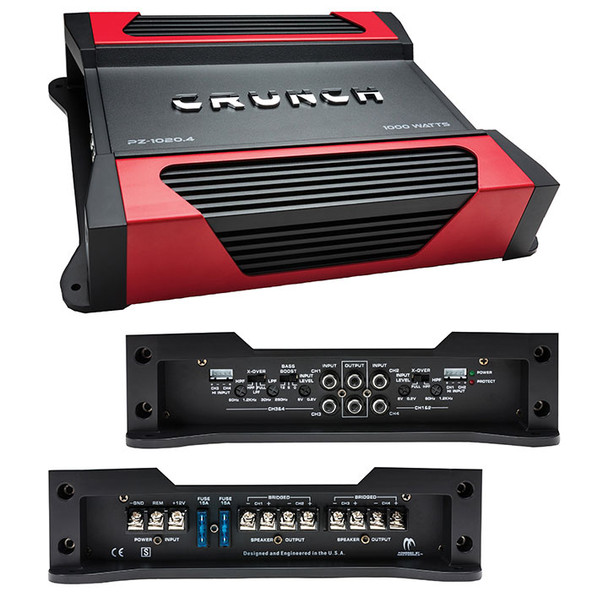 Crunch Powerzone PZ-1020.4 | 1000W Max 4 Channel Full Range Amplifier