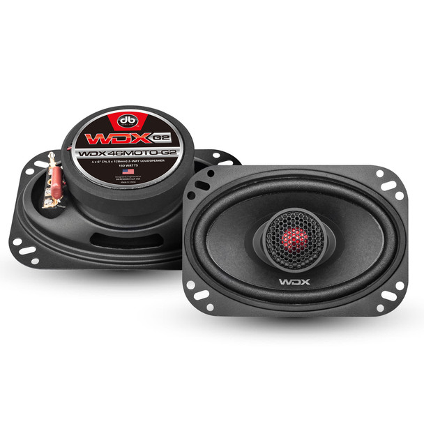 DB Drive WDX46MOTO-G2 | 4x6 Inch 150W 4 Ohm 2-Way Coaxial Speakers (Pair)