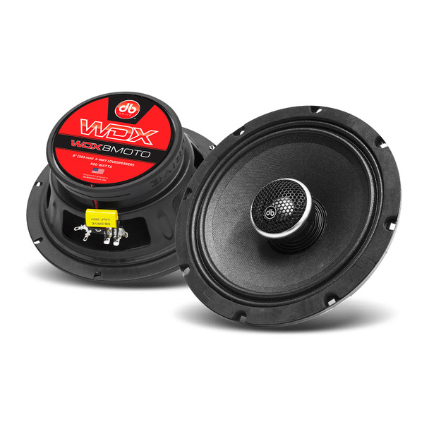 DB Drive WDX8MOTO | 8 Inch 500W 4 Ohm 2-Way Coaxial Speakers (Pair)