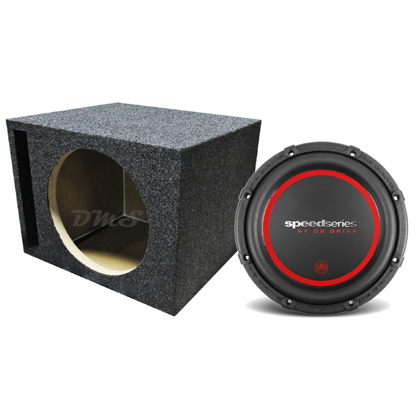 DB Drive SPW10D4 Package | 10 Inch 1250W Max DVC 4 Ohm Subwoofer & QPower HD Ported Box