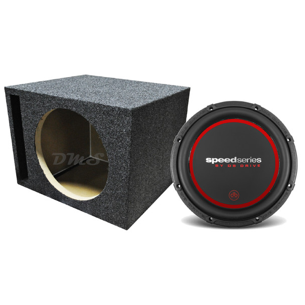 DB Drive SPW12D4 Package | 12 Inch 1250W Max DVC 4 Ohm Subwoofer & QPower HD Ported Box