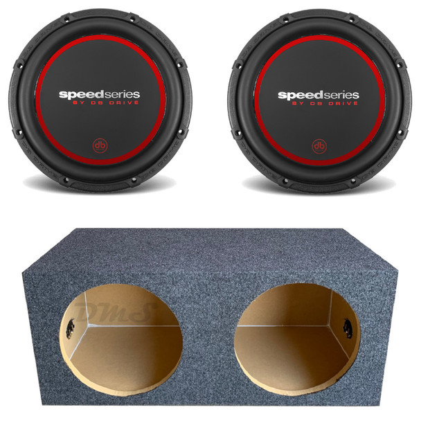 DB Drive SPW12D4 Package | Dual 12 Inch 1250W Max DVC 4 Ohm Subwoofers & QPower HD Sealed Box