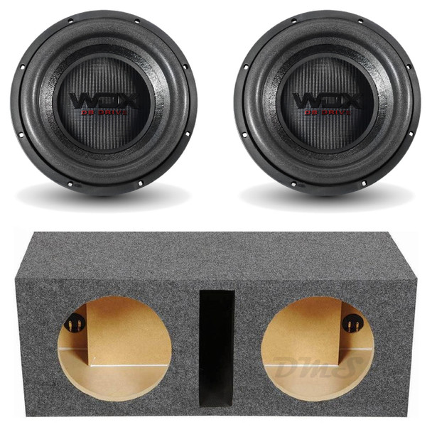 DB Drive WDX10 G0.4 Package | Dual 10 Inch 1000W Max DVC 4 Ohm Subwoofers & QPower HD Ported Box