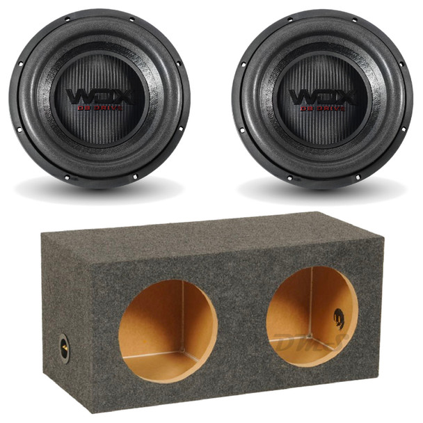 DB Drive WDX G0 10 Package | Dual 10" 1000W D4 Subwoofers & QPower Sealed Box