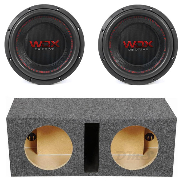 DB Drive WDX10G1.4 Package | Dual 10 Inch 2000W Max DVC 4 Ohm Subwoofers & QPower HD Ported Box