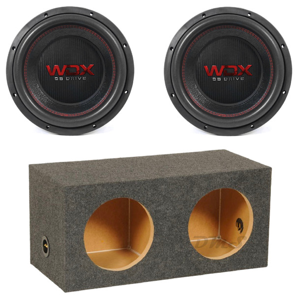 DB Drive WDX10G1.4 Package | Dual 10 Inch 2000W Max DVC 4 Ohm Subwoofers & QPower HD Sealed Box
