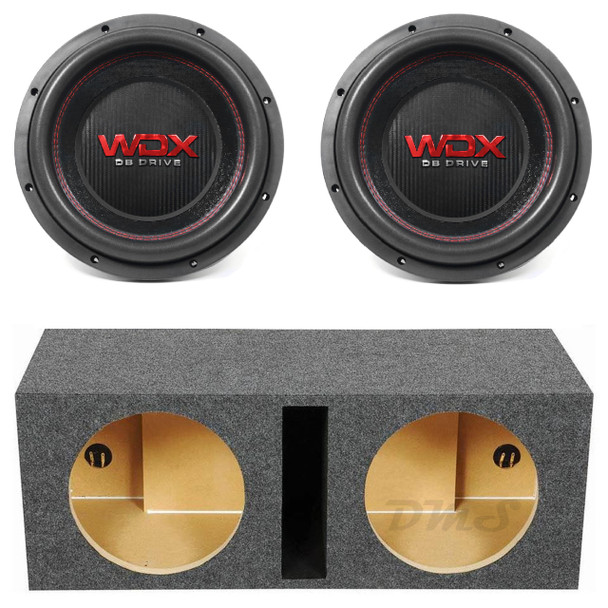 DB Drive WDX12G1.4 Package | Dual 12 Inch 2000W Max DVC 4 Ohm Subwoofers & QPower HD Ported Box