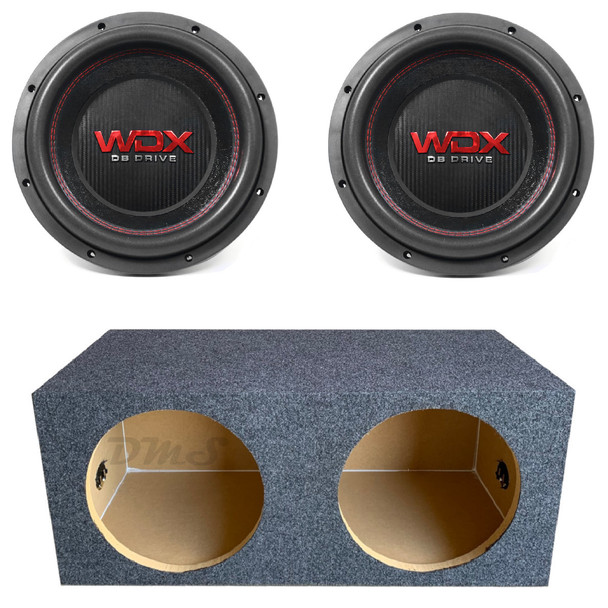 DB Drive WDX12G1.4 Package | Dual 12 Inch 2000W Max DVC 4 Ohm Subwoofers & QPower HD Sealed Box