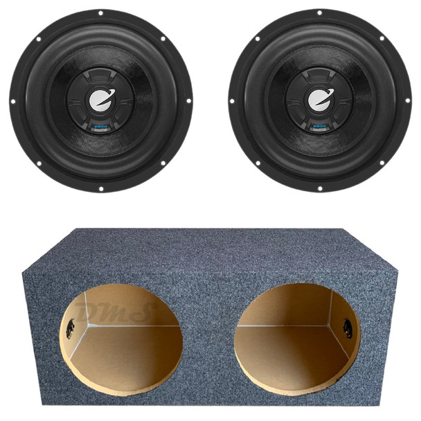 Planet Audio BBD12B Package | Dual 12 Inch 2500W DVC 4 Ohm Subwoofers & QPower HD Sealed Box