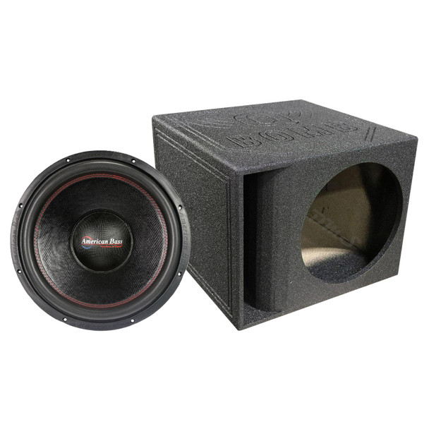 American Bass DX 15 Package | 15 Inch 1000W SVC 4 Ohm Subwoofer & QBomb Kerf Ported Box